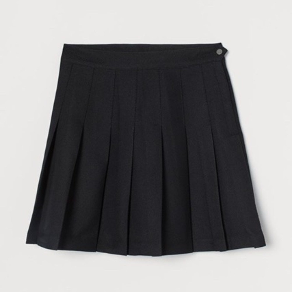 Divided Black Pleated Skirt Size 4
